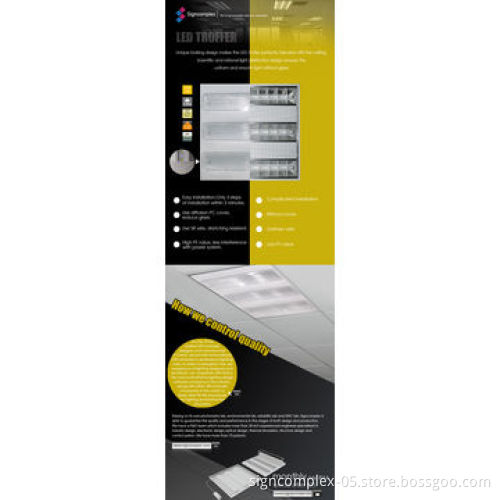 LED troffer with more than 40-50% energy power saving by SMD LED, 30,000 hours life time